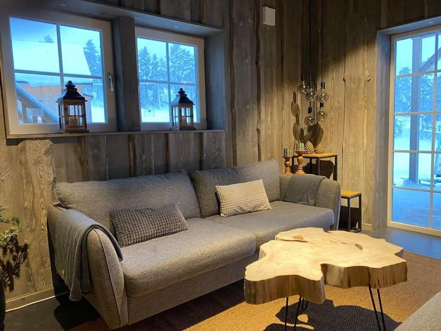 Modern Stuga Med Ski Lodge Kaensla Jarvso Exterior photo