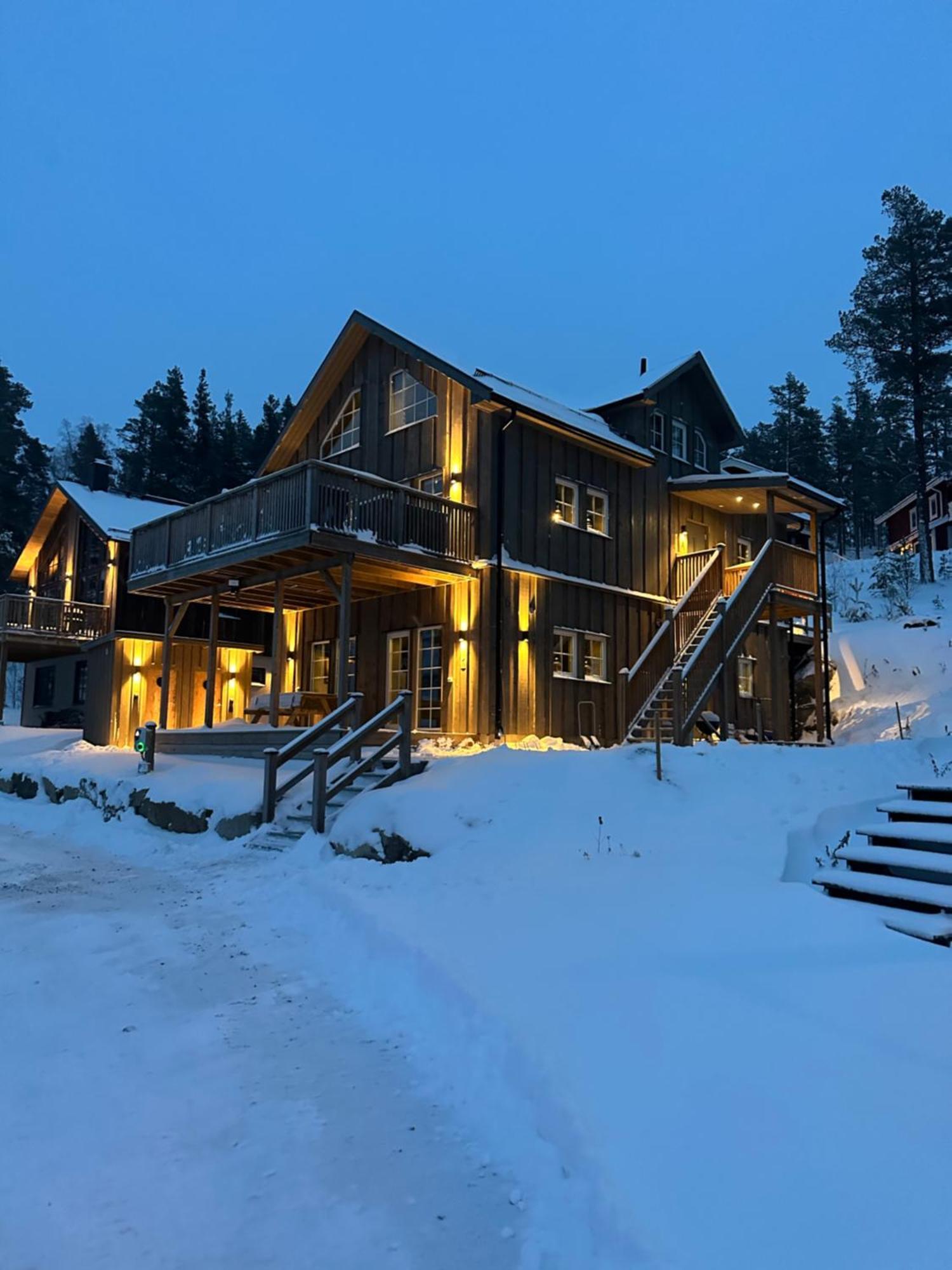 Modern Stuga Med Ski Lodge Kaensla Jarvso Exterior photo